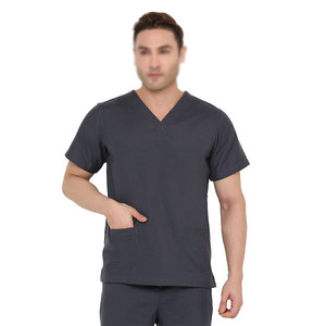 Ensemble complet de gommage médical avec pantalon à taille élastique et haut léger pour le personnel de santé col en V combinaison de gommage à l'hôpital - Product Image 4