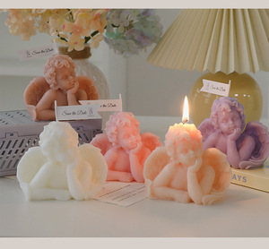 Vente chaude Bougie votive en cire de soja <span class=keywords><strong>parfum</strong></span>ée à la crème d'ange personnalisée pour la décoration de la maison Cadeaux de mariage Noël à des fins décoratives - Product Image 2