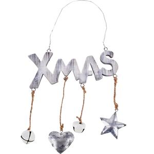 เครื่องประดับคริสต์มาสรูปหัวใจประดับไม้แขวนลายดอกไม้สีน้ำตาลขนาด3นิ้ว - Product Image 3