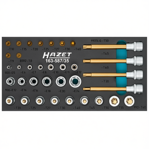 Hazet <b>TORX</b> <b>Screwdriver</b> Socket <b>Set</b> 35-Piece Vissle High-Performance Tool for Fastening for Home & Professional Use - Product Image 2