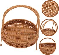 Novo design Rattan Woven Basket Veggie Bandeja Redonda Cesta De Vime Hamper De Armazenamento De Cozinha Cesta De Alimentos Tecidos
