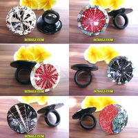 Bagues de coquillages faits à la main, plusieurs couleurs, design, bon marché, vente en gros, commande en vrac, livraison gratuite