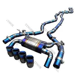Racing High Performance Titanium Alloy Valve Catback Exhaust for BMW M2 Competition F87 Muffler Pipe Retain Secondary Catalyst