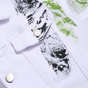 Chaquetas vaqueras transpirables de algodón 2025 de Color sólido básico personalizado de estilo callejero de invierno 100%, fabricante de ropa al por mayor - Product Image 4