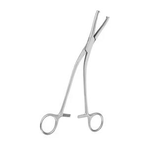 Fórceps de sujeción de hueso Dingman con mango curvo Instrumento de abrazadera de sujeción de hueso quirúrgico ortopédico de acero inoxidable de alta calidad - Product Image 4