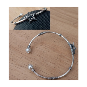 สร้อยข้อมือเงินสเตอร์ลิง925ทำด้วยมือสร้อยข้อมือผู้หญิงที่สง่างามทันสมัยสำหรับวันเกิดครบรอบและคอลเลกชันของขวัญ - Product Image 1