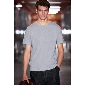 GRIMELANGE POREC เสื้อยืดคอกลมผ้าฝ้ายออร์แกนิก 100% สำหรับผู้ชายทรงปกติ - Product Image 5