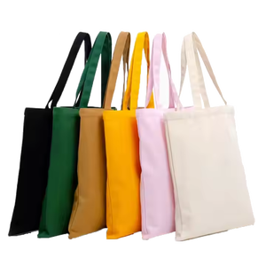 Logotipo personalizado de alta calidad 100% bolsa de lona de algodón bolsa de tela de compras reutilizable con cierre de hombro tamaño personalizado - Product Image 6