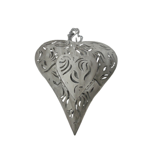 Sala de estar hierro/Cuentas Navidad colgante corazón blanco acabado para vacaciones Festival decoración ornamento personalizado a granel - Product Image 2