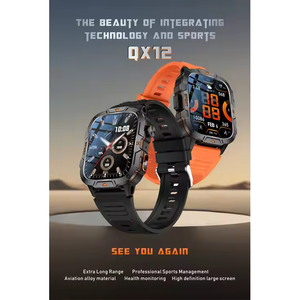 Reloj inteligente QX12 de 1.96 pulgadas con pantalla OLED cuadrada, monitor de actividad física, resistente al agua IP67, pantalla táctil, para hombres, compatible con Android e iOS. - Product Image 5