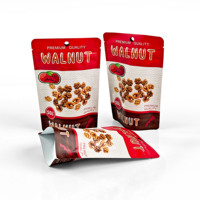 Sachet refermable personnalisé imprimé, écologique, résistant à l'humidité, avec fermeture éclair, pour chocolat, noix, aliments, snacks, sushi, lait