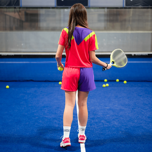 เทนนิส/แพดเดิลผู้หญิงกระเป๋าสั้นแบบสั่งทำคุณภาพสูงทำจากอิตาลีผ้าโพลีเอสเตอร์แบบแห้งเร็ว100% พิมพ์โลโก้แบบระเหิด - Product Image 2