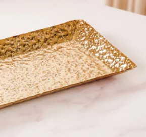 Best Heavy Brass Serving Tray with <b>Polished</b> Texture Not <b>Plastic</b> Beautiful Gold Look for Hotel and Available at Best Price - Product Image 5