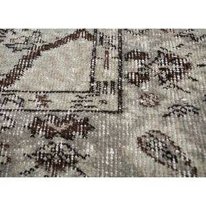 พรมขนสัตว์ถักมือสไตล์วินเทจ สีเบจและสีน้ำตาล ลายเหรียญแบบนามธรรม รูปทรงสี่เหลี่ยมผืนผ้า สำหรับห้องนั่งเล่นหรือทางเดินในบ้าน Pae-2749 - Product Image 3