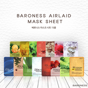 Baronne masque facial certifié EU marque cosmétique coréenne feuille faciale en coton hydratant pour tous les Types de peau soins de la peau apaisants - Product Image 4