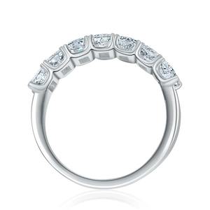 แหวนเพชรมออิสซาไนต์สีขาวสดใสแหวนหมั้น925เงินแท้ปรับแต่งได้แหวนเพชร - Product Image 3