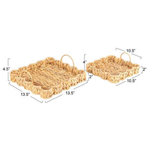 Bandeja DE SERVICIO DE jacinto de agua redondo de primera calidad Diseño natural minimalista para decoración del hogar, por Vietnam Leading Wholesale Factory. - Product Image 2