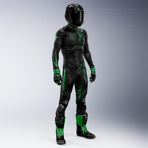 Combinaison de moto en cuir Alex Lowes Bimota Rawasaki 1 pièce en cuir de vache/kangourou pour la piste/la conduite MotoCp Combinaison/Traje pour motards CE - Product Image 2