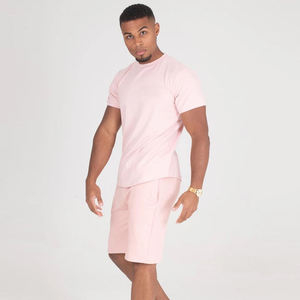 T-shirt court ensemble menthe vente en gros été nouveaux hommes décontracté shorts ensembles 2025 à manches courtes t-shirt Shorts solide survêtement ensemble - Product Image 3