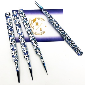 High-Tech Acier Inoxydable Écologique Étiquette Privée Volume Enduit De Papier Pointe De Fibre Testé À La Main Beauté Cils Pince À Épiler Outils - Product Image 4