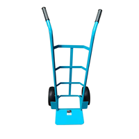Carretilla de Carga de Acero de Alta Resistencia WOODEVER con Capacidad de Carga de 250 kg, Carretilla Manual Industrial OEM con Dos Ruedas Neumáticas de 10 Pulgadas