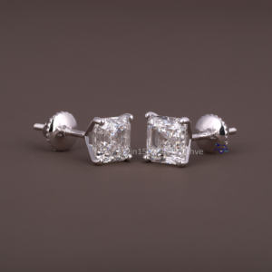 Trendy 14kt White Gold Womens Daily Wear Collection Pendientes de diamantes Labgrown de claridad VVS mejorados - Product Image 3