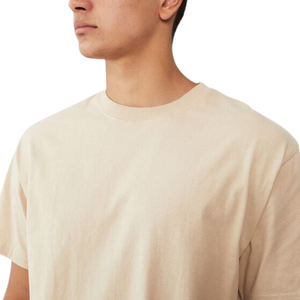 เสื้อยืดผู้ชาย เสื้อยืดผู้ชาย ทรงโอเวอร์ไซส์ ผ้าคอตตอนหนา คอกลม ระบายอากาศ แขนสั้น สีพื้น - Product Image 2