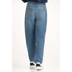 กางเกงยีนส์ Mom Fit รุ่น WM-JNS-WS25-006 ทรง Bootcut ระบายอากาศได้ดี ทรง Boyfriend & Cargo เอวสูง ไซส์ 2XL สำหรับผู้หญิง - Product Image 4