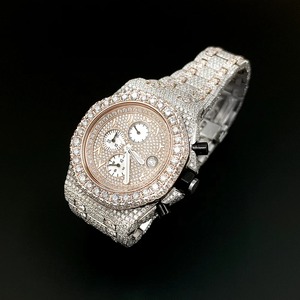Nuevo Reloj de Pulsera para Hombre, Diseño Exclusivo de Hip Hop, Tendencia en Joyería, Diamantes Moissanite, 20 mm, Oro Amarillo, Acero Inoxidable - Product Image 6