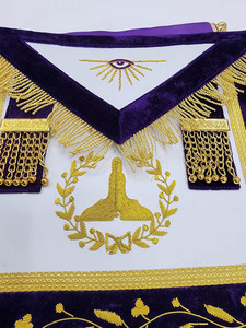 Mandil Masónico Rectangular de Alta Calidad, Bordado a Mano, Estilo Vintage, con las Palabras Esperanza, Fe y Caridad, Personalizable - Product Image 3