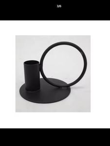 Wholesale Iron Home <b>Decorative</b> Luxury Matt Black Color Vintage Design Candle Stand for Table Top <b>Decoration</b> - Product Image 3