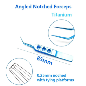 Pinzas Rectas Dentadas de Titanio Premium, Instrumentos Quirúrgicos Oftálmicos de Alta Calidad, Punta Dentada de 0.1mm, Herramientas de Microcirugía de 11cm - Product Image 3