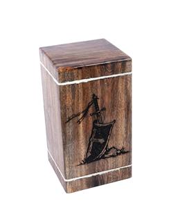 Rosewood Cremation Urns for Human Ashes Adult <b>Large</b> - Wooden Burial Urn for Columbarium - Funeral Urn <b>Box</b> (250 Cubic Inches - Product Image 4