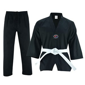 Kimono de karaté léger, uniforme en coton et polyester, tenue d'entraînement, logo brodé personnalisé, tenue d'arts martiaux pour adultes et enfants - Product Image 6