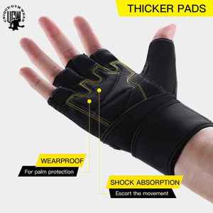 OEM ข้อมือสนับสนุนถุงมือยกน้ำหนัก/พลังงานยกนิ้วน้อยกว่าถุงมือยกน้ำหนักสำหรับผู้ชาย - Product Image 5