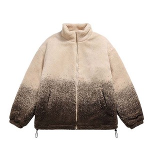 Customized Winter Casual Clothing Manufacturer Embroidery Fleece <b>Zip</b> <b>Up</b> <b>Jacket</b> Sherpa Fleece <b>Jacket</b> Men's Contrast Color Adult - Product Image 1