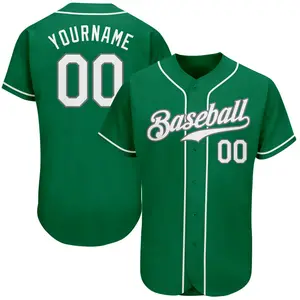 Maillot de Baseball personnalisé avec broderie chenille, t-shirt 100% Polyester, chemises à boutons, Sport d'équipe actif, vente en gros