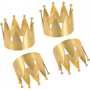 Luxury Style Manufacturer From India Unique Design Gold Metal <b>Leaf</b> Shape Napkin Ring for Wedding Party Dinnerware Decoration - Product Image 2