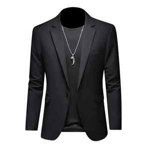 Blazer SOLID INTERNATIONAL para Hombre, Estilo Italiano, Americano, Británico y Japonés, Cuello en V, de Poliéster y Algodón, Antiarrugas - Product Image 6