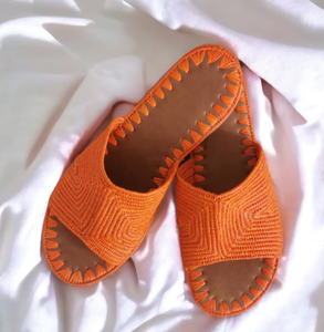 Palm stitch raffia <b>sandals</b> - Product Image 4