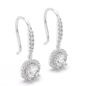 Luxury Lab Grown <b>Diamond</b> <b>Earrings</b> for Women Rhodium Plated Trendy Jewelry for Wedding Party Festival Occasions & Special Gifts - Product Image 2