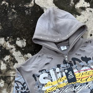 เสื้อฮู้ดดี้ผู้ชายผ้าแห้งเร็วและระบายอากาศได้ดี สีพื้น ผลิตตามสั่ง แบรนด์ส่วนตัว เสื้อฮู้ดดี้ผู้ชายแบบทำเก่า - Product Image 2