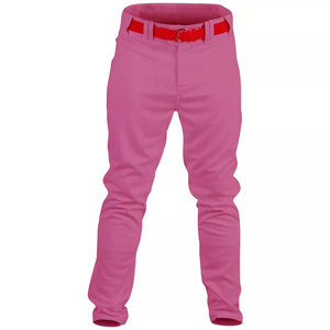 Pantalones de poliéster verde sólido de corte ajustado para hombre con cierre de hebilla de cinturón morado - Product Image 5