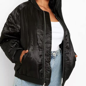 Blouson bomber pour femme, taille plus, fermeture éclair intégrale, respirant, épaisseur standard, écologique, matelassé, coupe-vent - Product Image 4