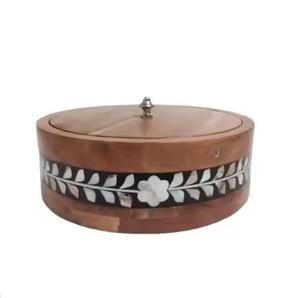 High Quality Handmade Designer Iron Stand Enamel & Metal <b>Food</b> <b>Warmer</b> <b>Buffet</b> Shiny Polished Lid Fancy Hot Pot <b>Server</b> Casserole - Product Image 3