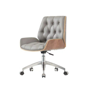 Silla de Oficina Giratoria de Diseño Moderno con Base de Acero Inoxidable, Respaldo Cruzado, Altura Ajustable, para Hogar, Computadora, Trabajo, Sala de Reuniones - Product Image 4