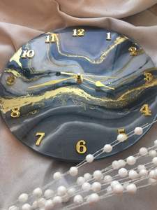 ARTISAN horloge murale en résine époxy résine époxy salon meilleur qulatiye meubles décor à la maison horloge murale personnalisée meilleur - Product Image 3