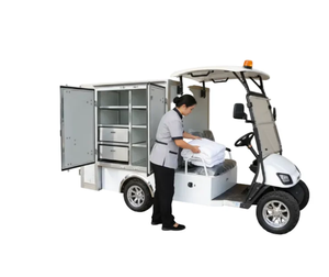 Chariot de nettoyage électrique pour hôtel, chariot de ménage, chariot organisateur de voiture - Meilleur prix - Product Image 1