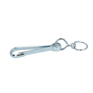 Moschettone nichelato con anello girevole da 100 mm. - Product Image 6