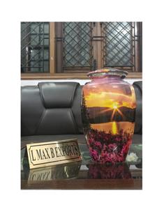 Urnes modernes en métal de haute qualité pour cendres d'adultes Urnes de crémation colorées Fournitures funéraires exportées pour la crémation humaine - Product Image 4